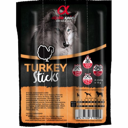 AlphaSpirit -  Hunde Sticks m. Kalkun (bf. 14/11-2026)